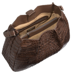 Zelli Nicki Genuine Crocodile Hobo Bag Brown