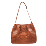 Zelli Nicki Genuine Crocodile Hobo Bag Cognac