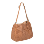 Zelli Nicki Genuine Crocodile Hobo Bag Natural