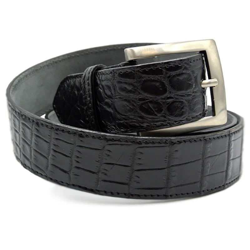 Zelli Nile Crocodile Belt Black