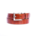 Zelli Nile Crocodile Belt Cognac