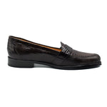 Zelli Orlando Lizard Monk Strap Shoes Brown