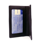 Zelli Ostrich Leg Card Case Brown