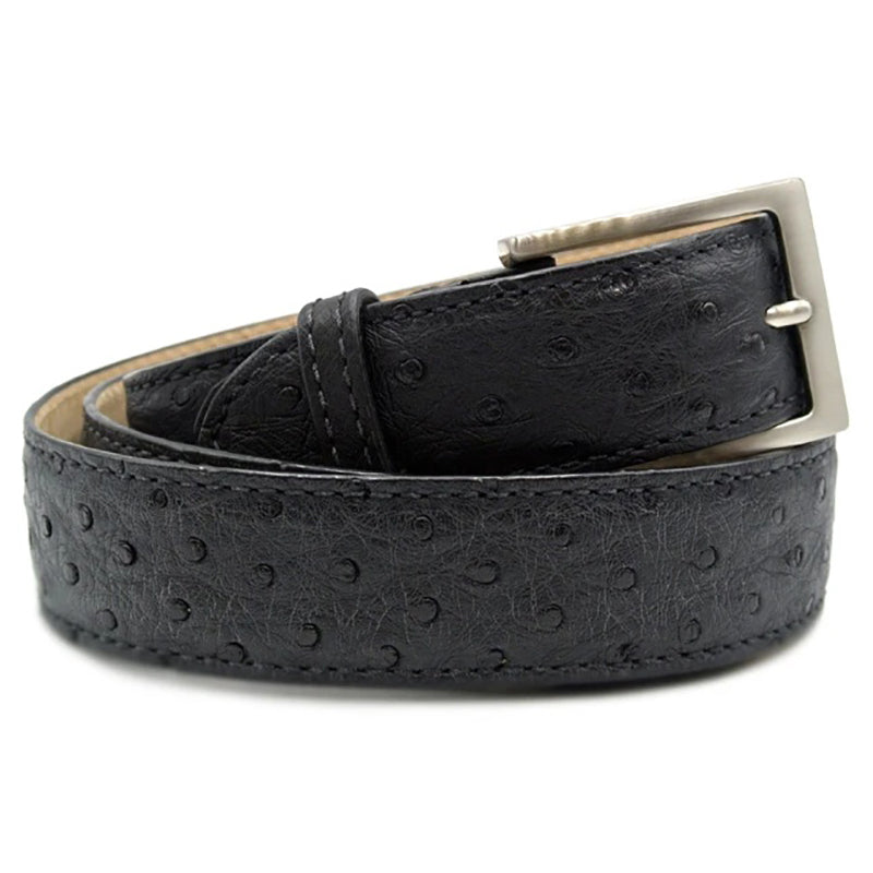 Zelli Ostrich Quill Belt Black