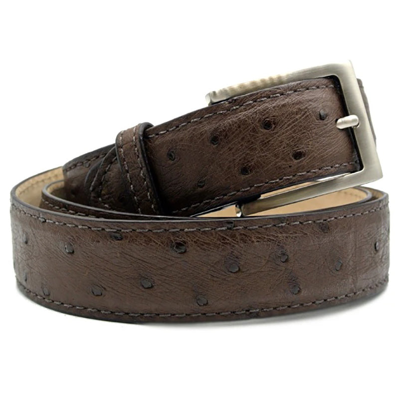 Zelli Ostrich Quill Belt Brown