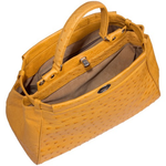 Zelli Paloma Genuine Ostrich Handbag Buttercup