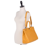 Zelli Paloma Genuine Ostrich Handbag Buttercup