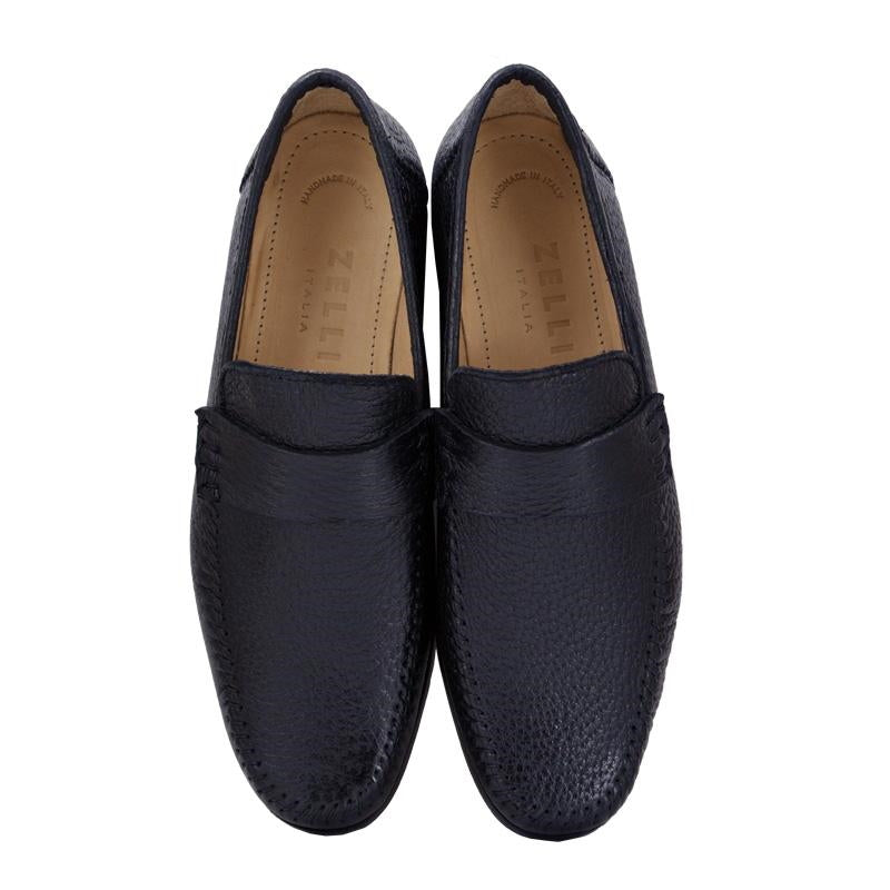 Zelli Parma Peccary Loafers Black (19-025-BLK)