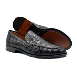 Zelli Remus Caiman Crocodile Loafers Black