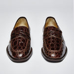 Zelli Renaissance Genuine Crocodile Slip-On Brown