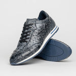 Zelli Rio Ostrich Sneakers Faded Black (63-112-BLK)