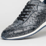Zelli Rio Ostrich Sneakers Faded Black (63-112-BLK)