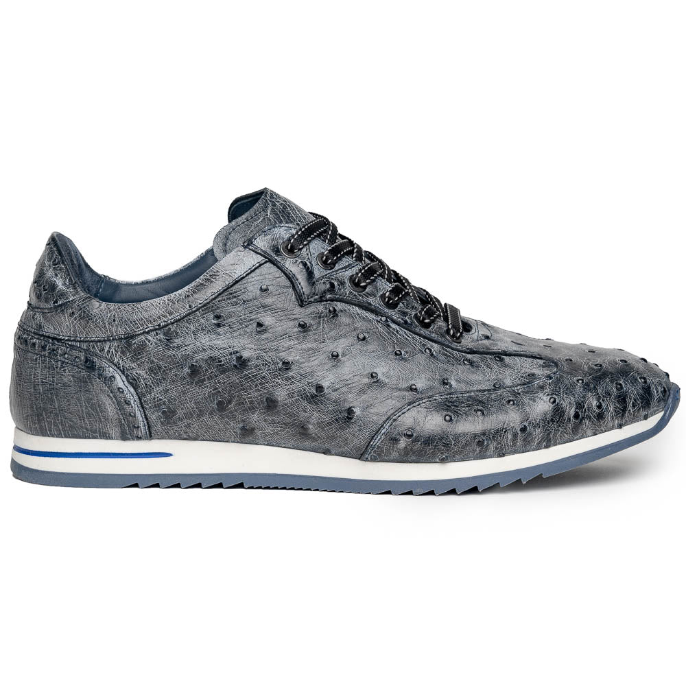 Zelli Rio Ostrich Sneakers Faded Black