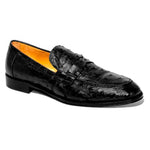Zelli Ostrich Quill Penny Loafers Black