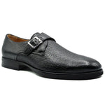 Zelli Roman Peccary Monk Strap Shoes Black