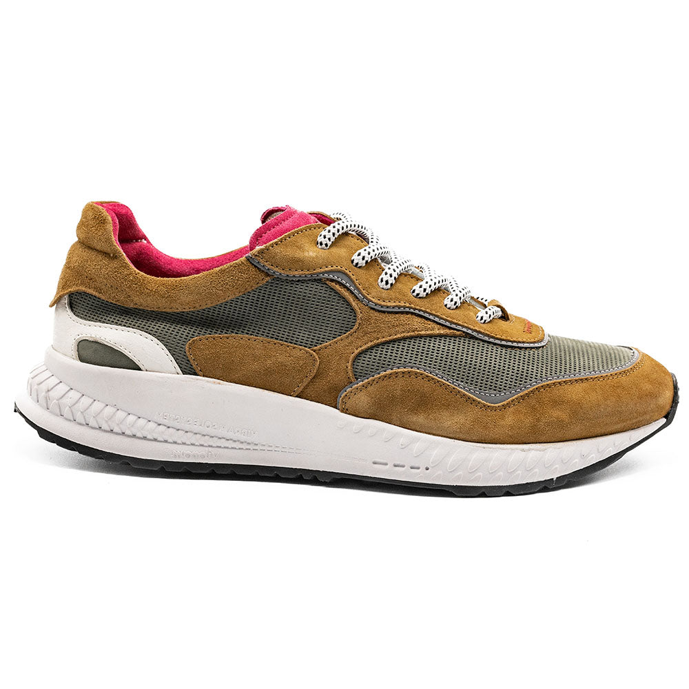 Zelli Sal Suede Calfskin Sneakers Moss / Camel