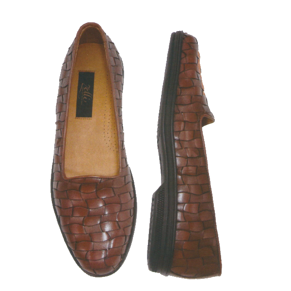 Zelli Marcello Woven Loafers Brown