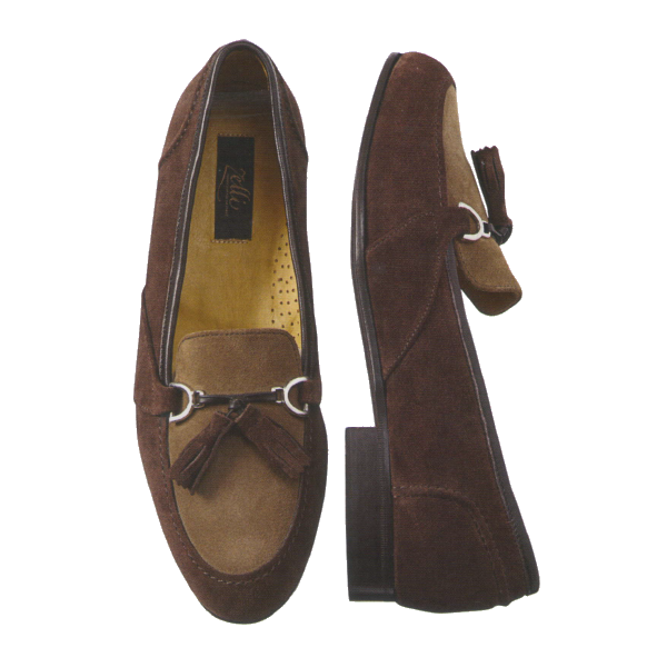 Zelli Salvatore Suede Tassel Loafers Brown