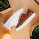 Zelli Spettacolare Pebble Grain Slip On Sneakers White (65-225-WHT)
