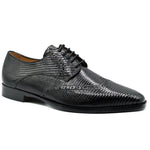 Zelli Stefano Lizard Wingtip Brogues Black