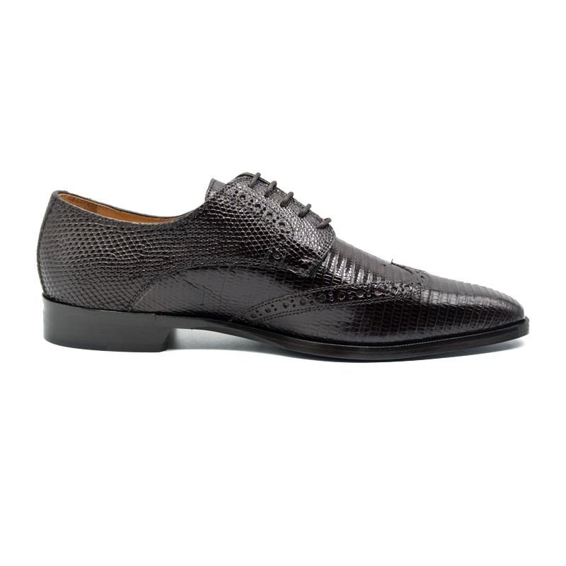 Zelli Stefano Lizard Wingtip Brogues Brown