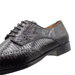 Zelli Stefano Lizard Wingtip Brogues Brown