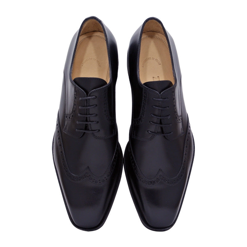 Zelli Stefano Wingtip Brogues Black (25-531-BLK)