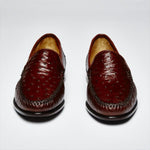 Zelli Struzzo Genuine Ostrich Quill Slip-On Brown