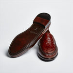 Zelli Struzzo Genuine Ostrich Quill Slip-On Brown