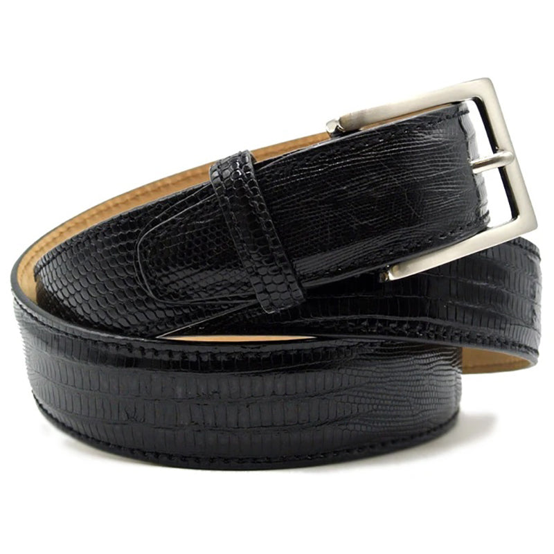 Zelli Teju Lizard Belt Black