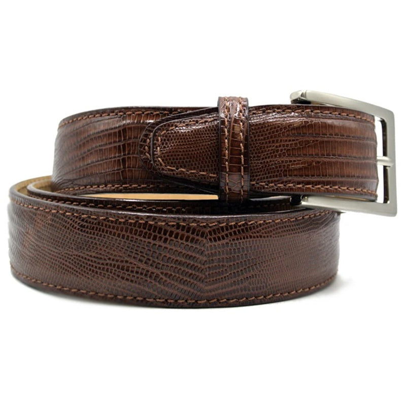 Zelli Teju Lizard Belt Cognac