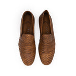 Zelli Tess Calfskin Woven Loafers Brown (15-620-BRN)