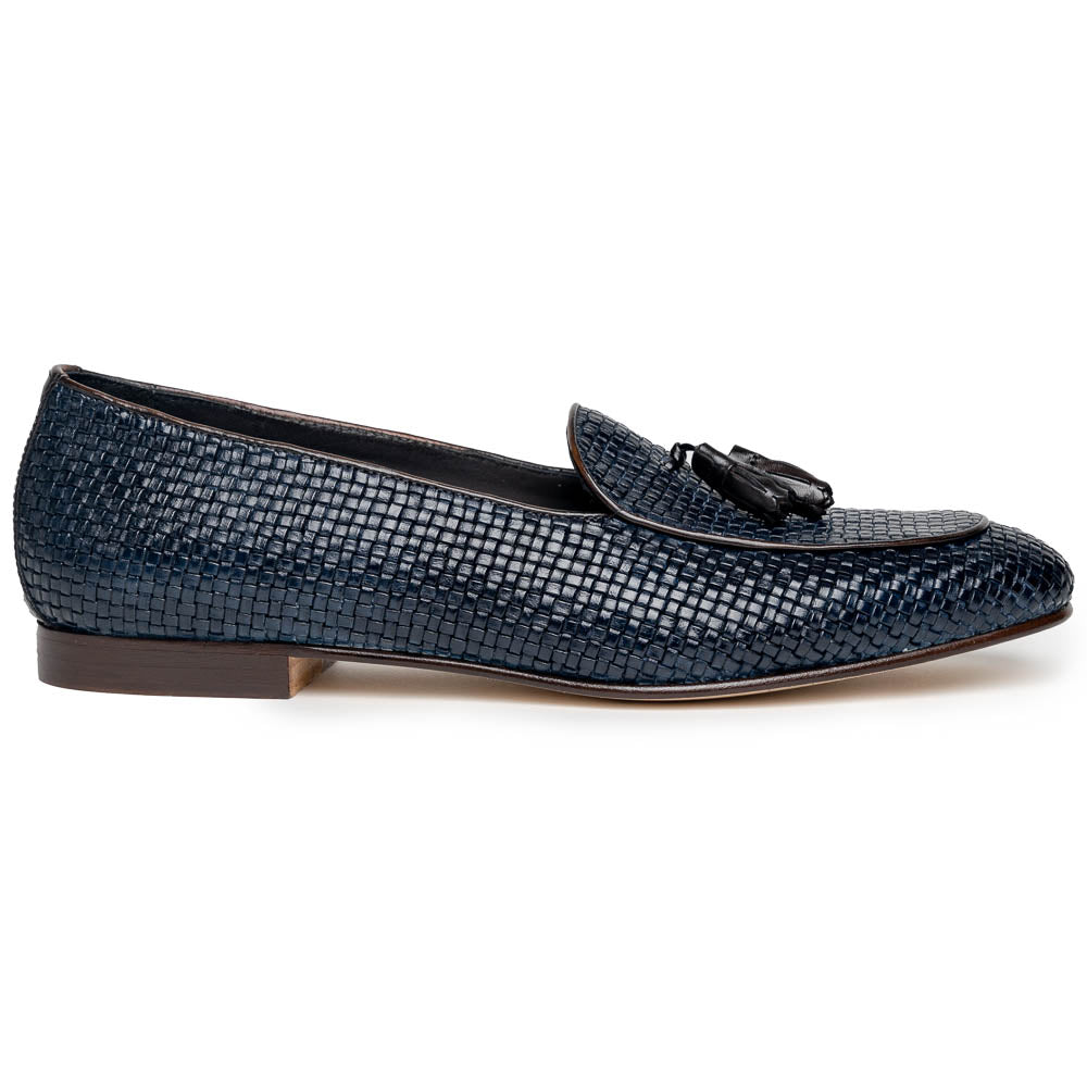 Zelli Tino Woven Tassel Loafers Blue