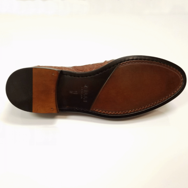 Zelli "Tuscan" Crocodile Penny Slip-On Cognac