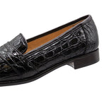 Zelli Tuscany Crocodile Penny Slip-On Nicotine (11-119-NIC)