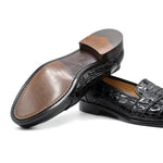 Zelli Tuscany Crocodile Penny Slip-On Nicotine (11-119-NIC)