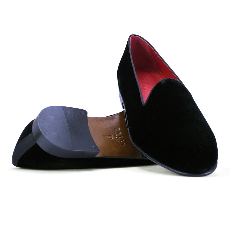 Zelli Velvet Tuxedo Shoes Black (10-102-BLK)
