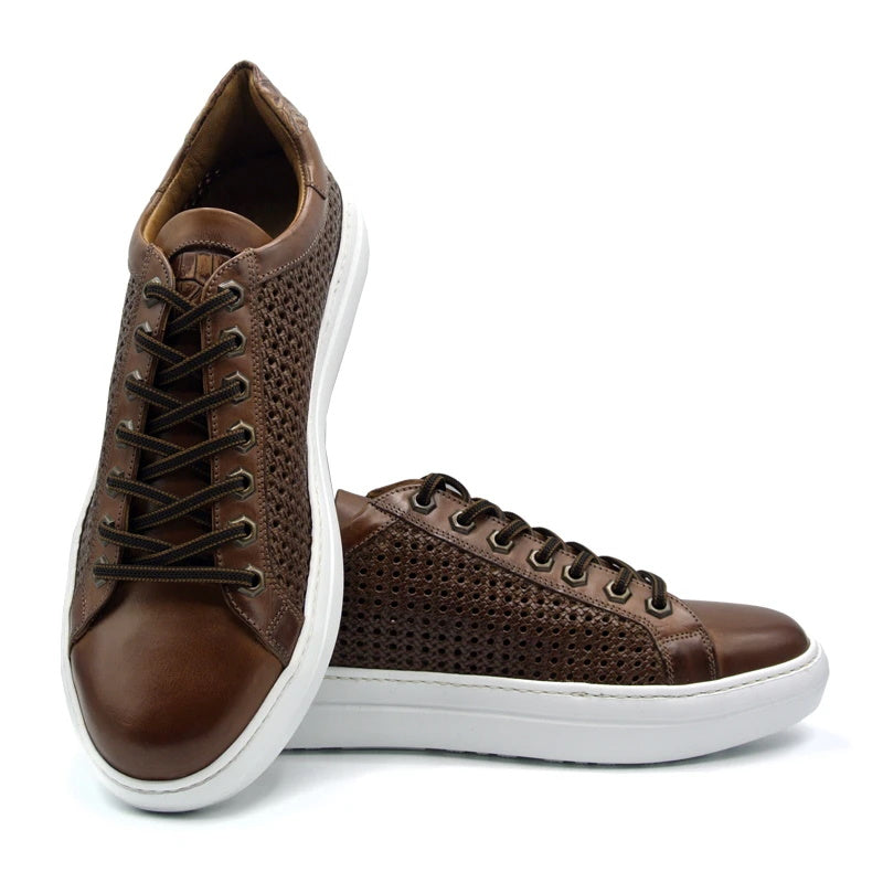 Zelli Vento Woven Sneakers Cognac (65-202-CGN)
