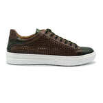 Zelli Vento Woven Sneakers Cognac / Green (65-205-CGN)