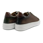 Zelli Vento Woven Sneakers Cognac / Green (65-205-CGN)