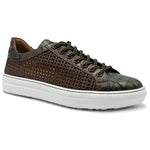 Zelli Vento Woven Sneakers Cognac / Green