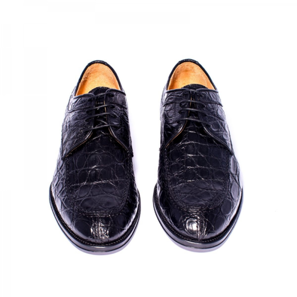 Zelli Verona Caiman Crocodile Dress Shoes Black