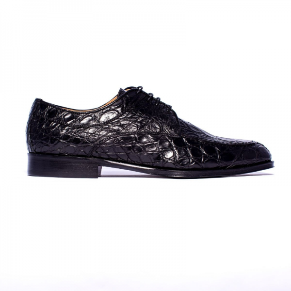 Zelli Verona Caiman Crocodile Dress Shoes Black