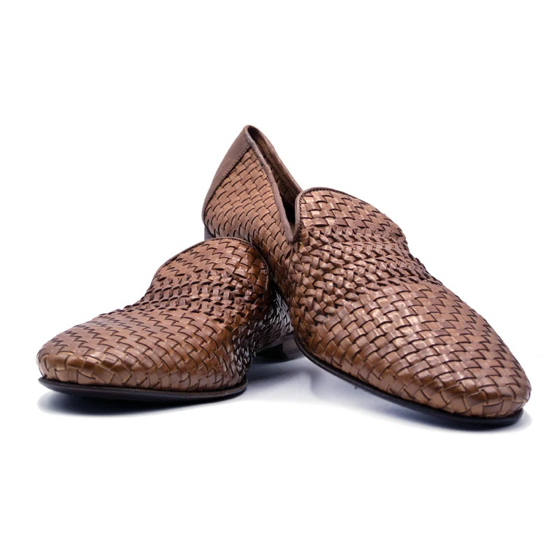 Zelli Woven Slip On Cognac
