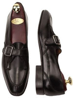 Zelli Largo Italian Calf Monk Strap in Black