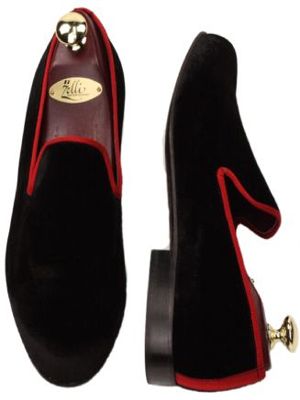 Zelli Romero Black Suede Slip On Loafer