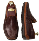 Zelli Ultimo Genuine Lizard Driver in Brown