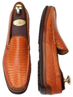 Zelli Ultimo Genuine Lizard Driver in Orange