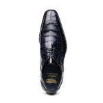Calzoleria Toscana Zucco Baby Nile Crocodile Derby Midnight Blue