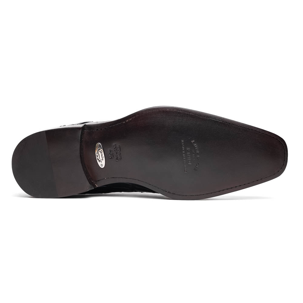 Calzoleria Toscana Zucco Baby Nile Crocodile Derby Midnight Blue